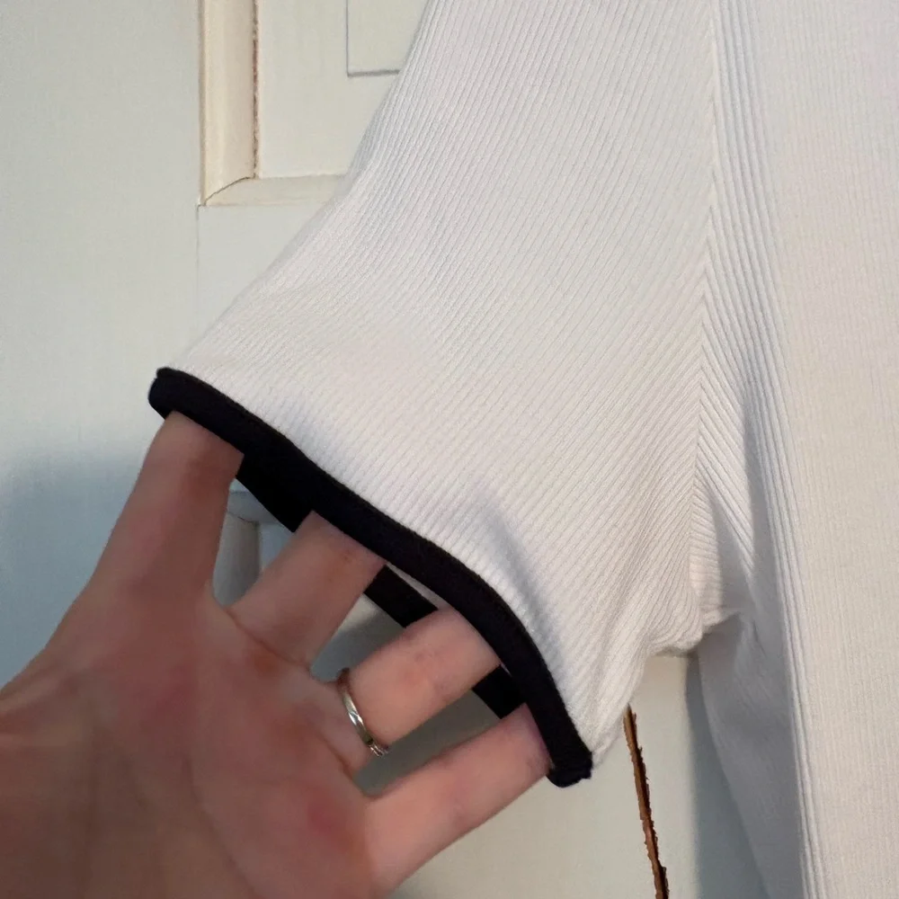 NWOT Veronica Beard Kearney Open Collar Polo Shirt - Picture 12 of 13